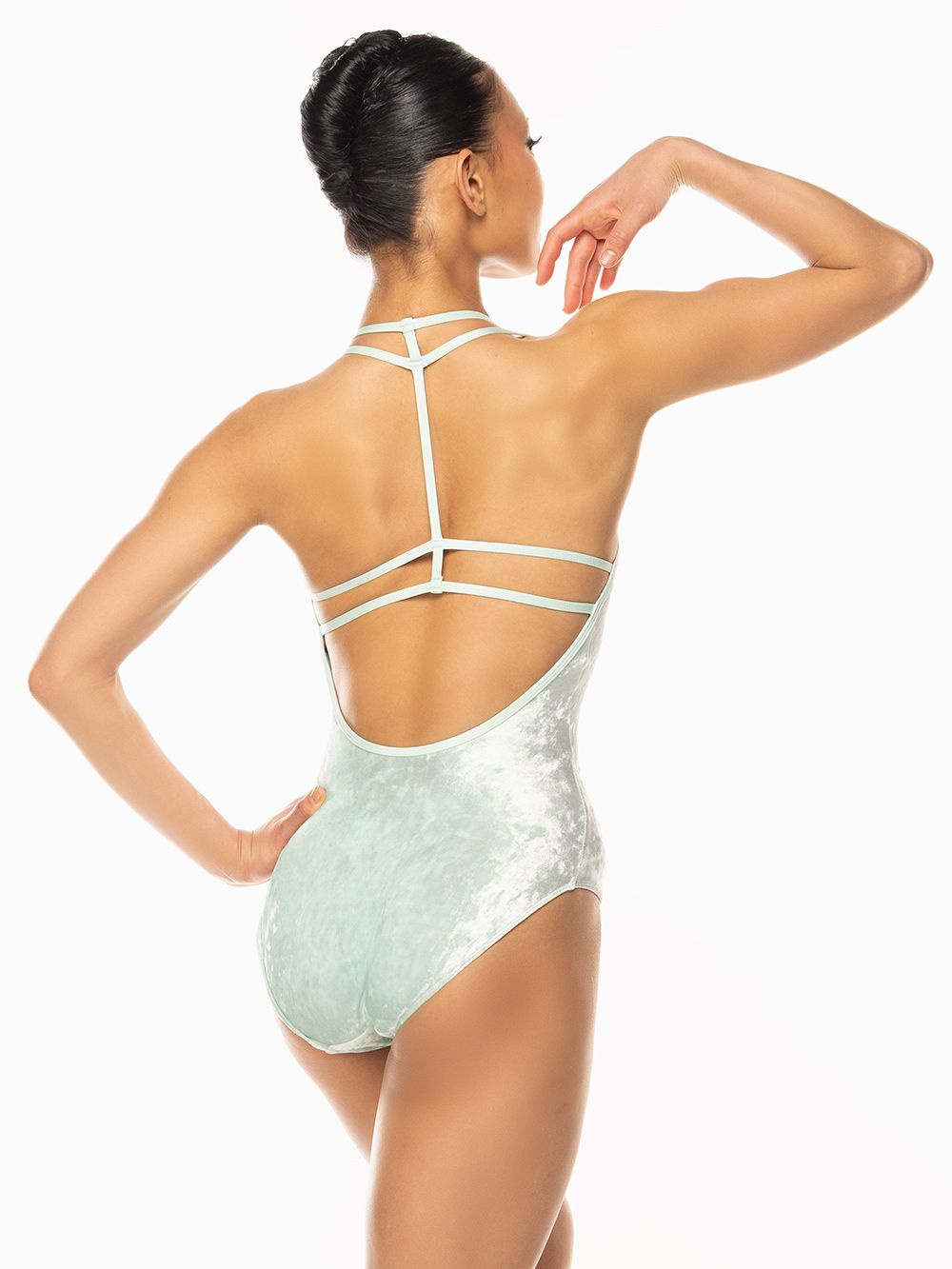 エレベ ダンスウェア イリア・レオタード スペアミント・ベルベット Eleve Dancewear Ilia Leotard Spearmint Crushed Velvet RTW