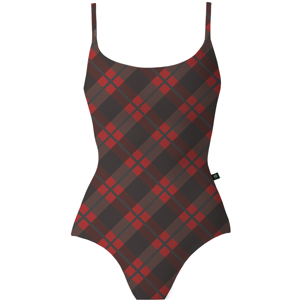 ラッキーレオ キャミソールレオタード Luckyleo CHERRY PAJAMA PLAID HARMONY SCOOP