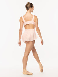 エレベ ダンスウェア ヒップスタースカート パウダーピンクメッシュ Eleve Dancewear Hipster Skirt Powder Pink Mesh RTW