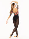 エレベ ダンスウェア スティラップバックシームタイツ ブラックメッシュ Eleve Dancewear Stirrup Back Seam Tights Black Mesh RTW
