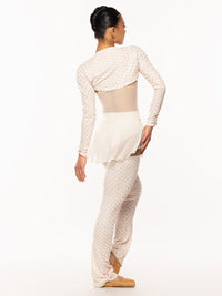 エレベダンスウェア ロングレッグウォーマー Eleve Dancewear Thigh High Leg Warmers Knit Cream Pointelle RTW