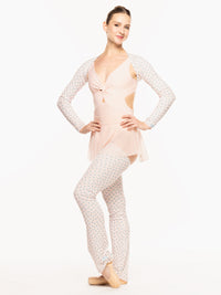 エレベダンスウェア ロングレッグウォーマー Eleve Dancewear Thigh High Leg Warmers Knit Light Pink Pointelle RTW