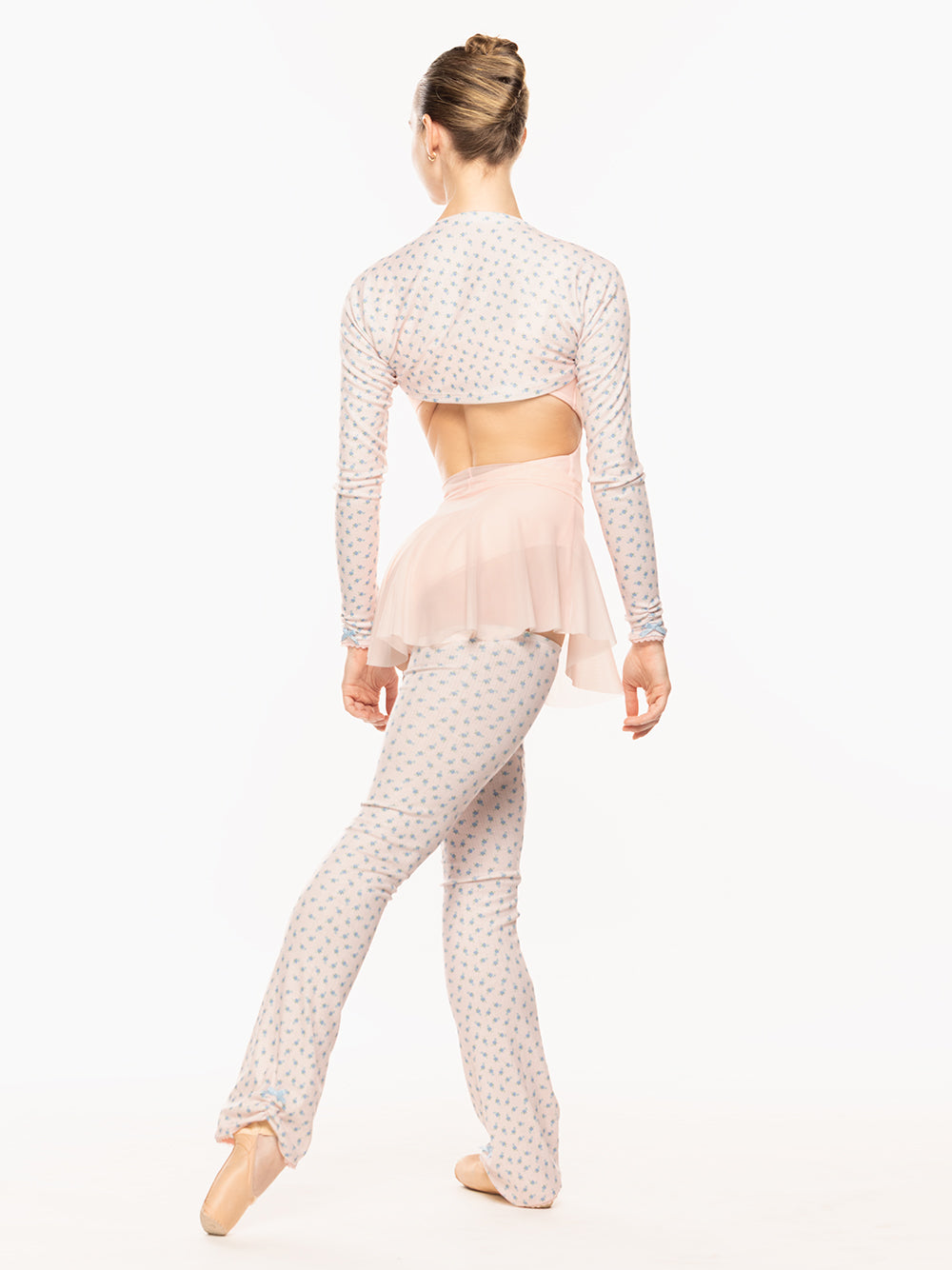 エレベ ダンスウェア ヒップスタースカート パウダーピンクメッシュ Eleve Dancewear Hipster Skirt Powder Pink Mesh RTW