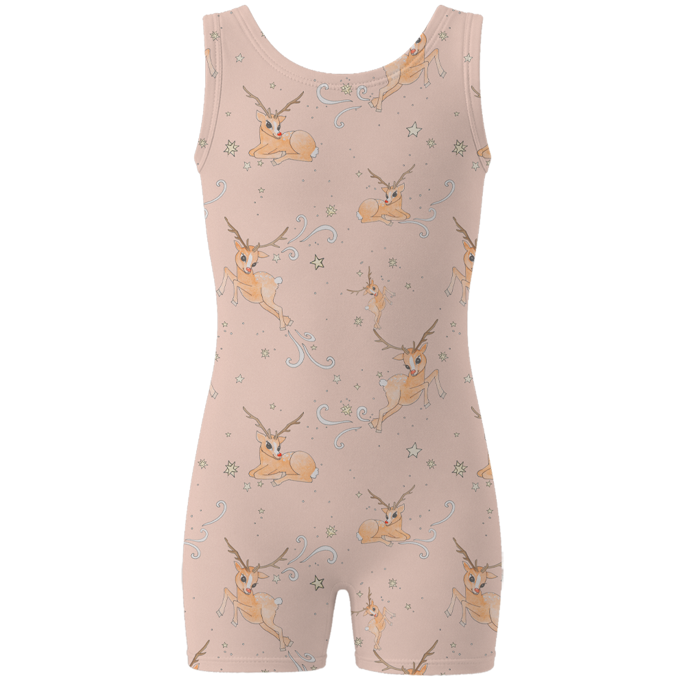 ラッキーレオ Luckyleo Dusty Rose Rudolph Shine Shorts Unitard