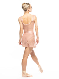 *エレベ ダンスウェア ウィーンショートラップスカート ローズウォーター・レース Eleve Dancewear Vienna Short Wrap Skirt Rosewater Lace RTW