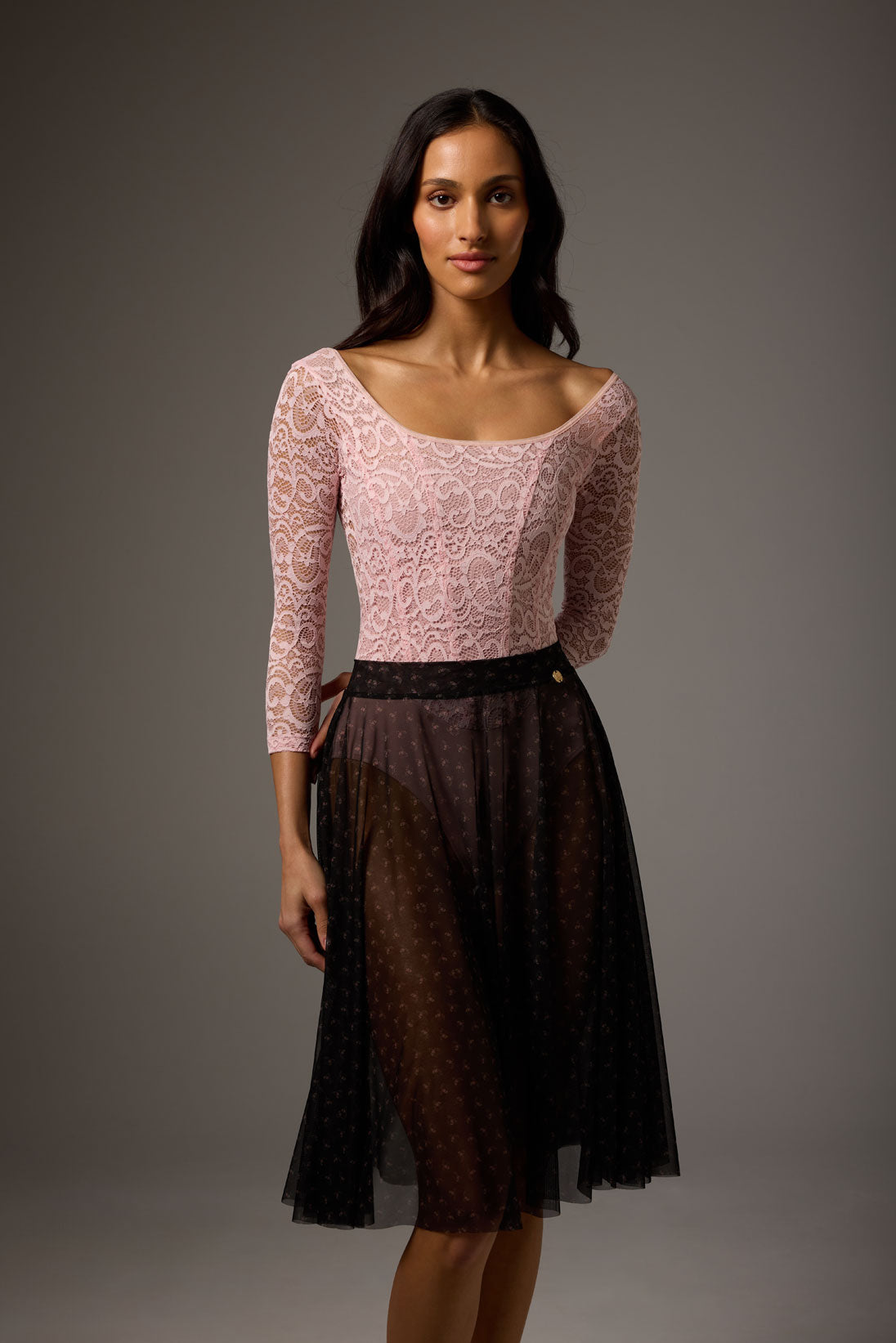 ボディール ソフィア レース長袖レオタード BODILE SOFIA LACE LONG SLEEVE