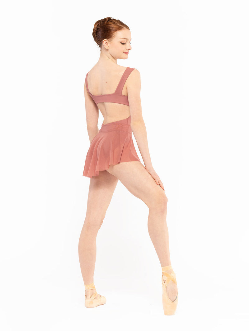 *エレベ ダンスウェア ヒップスタースカート サンドストーン・メッシュ Eleve Dancewear Hipster Skirt Sandstone Mesh RTW