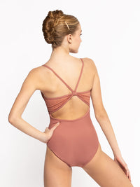 *エレベ ダンスウェア マッケンジー レオタード サンドストーン クラッシュド・ベルベット Eleve Dancewear Mackenzie Leotard Sandstone Crushed Velvet RTW