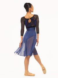 *エレベ ダンスウェア シフォン・リハーサル・スカート Eleve Dancewear Chiffon Rehearsal Skirt Sapphire RTW