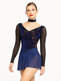 エレベ ダンスウェア アモラスカート Eleve Dancewear Amora Short Skirt Sapphire Mesh RTW