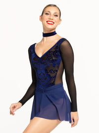エレベ ダンスウェア アモラスカート Eleve Dancewear Amora Short Skirt Sapphire Mesh RTW