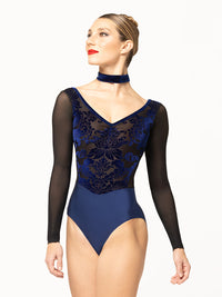 エレベ ダンスウェア レオタード Eleve Dancewear Skylar Leotard Baroque Sapphire RTW