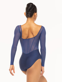 *エレベ ダンスウェア ダイアナ レオタード Eleve Dancewear Diana Leotard Sapphire Velvet RTW