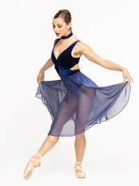 *エレベ ダンスウェア シフォン・リハーサル・スカート Eleve Dancewear Chiffon Rehearsal Skirt Sapphire RTW