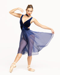エレベ ダンスウェア ジャッキー・レオタード Eleve Dancewear Jackie Leotard Sapphire Velvet RTW