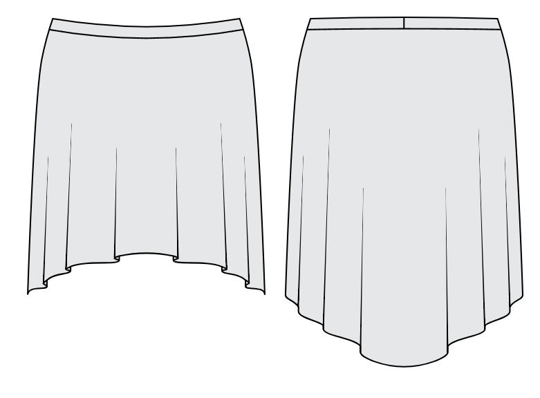 エレベ ダンスウェア カスタム ショートハイロースカート Eleve Dancewear Custom Short High-Low Skirt