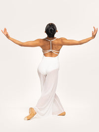 *エレベダンスウェア Eleve Dancewear A-Line Pants White Mesh RTW