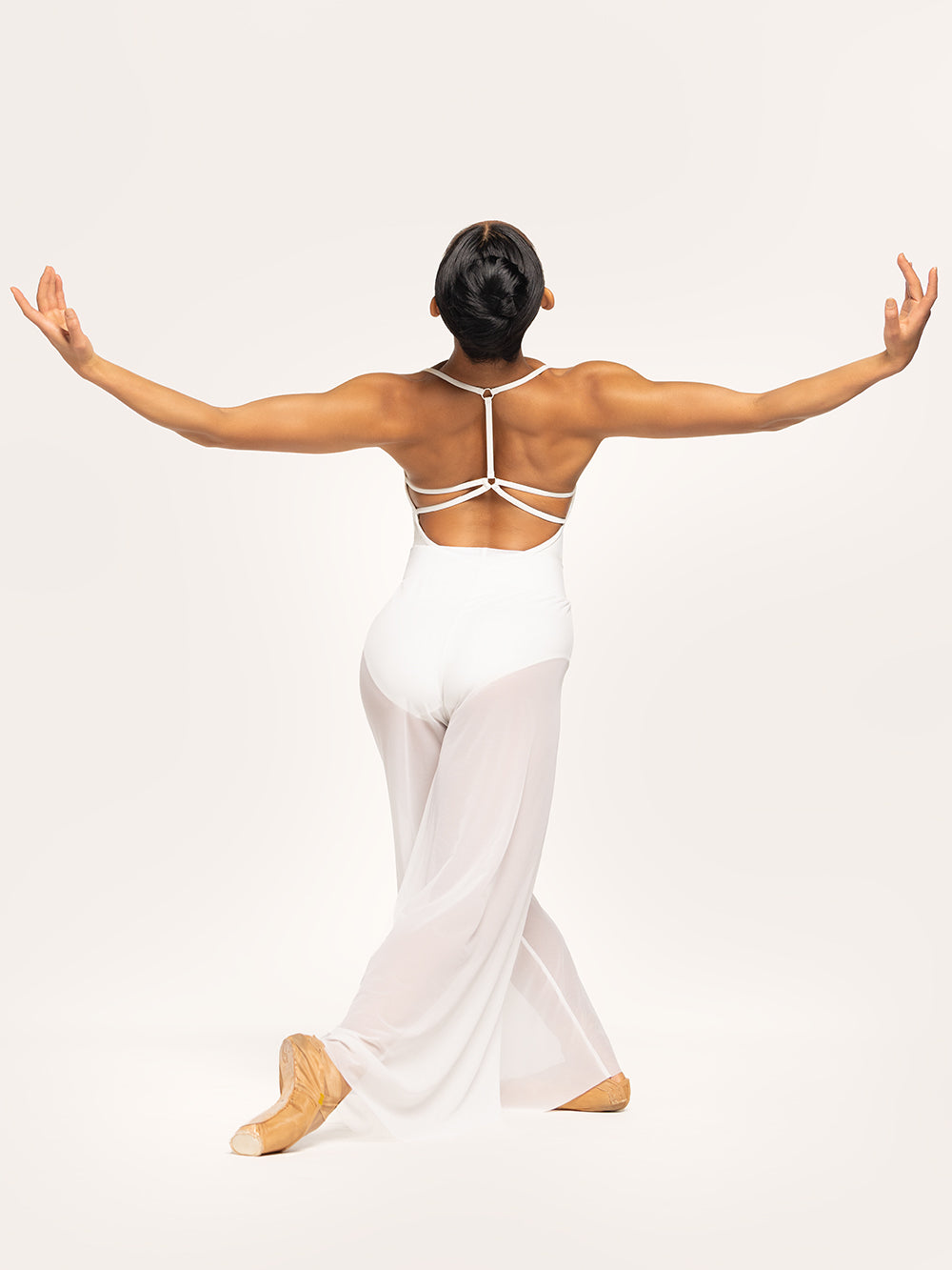 *エレベダンスウェア Eleve Dancewear A-Line Pants White Mesh RTW