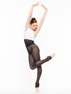 エレベ ダンスウェア スティラップバックシームタイツ ブラックメッシュ Eleve Dancewear Stirrup Back Seam Tights Black Mesh RTW
