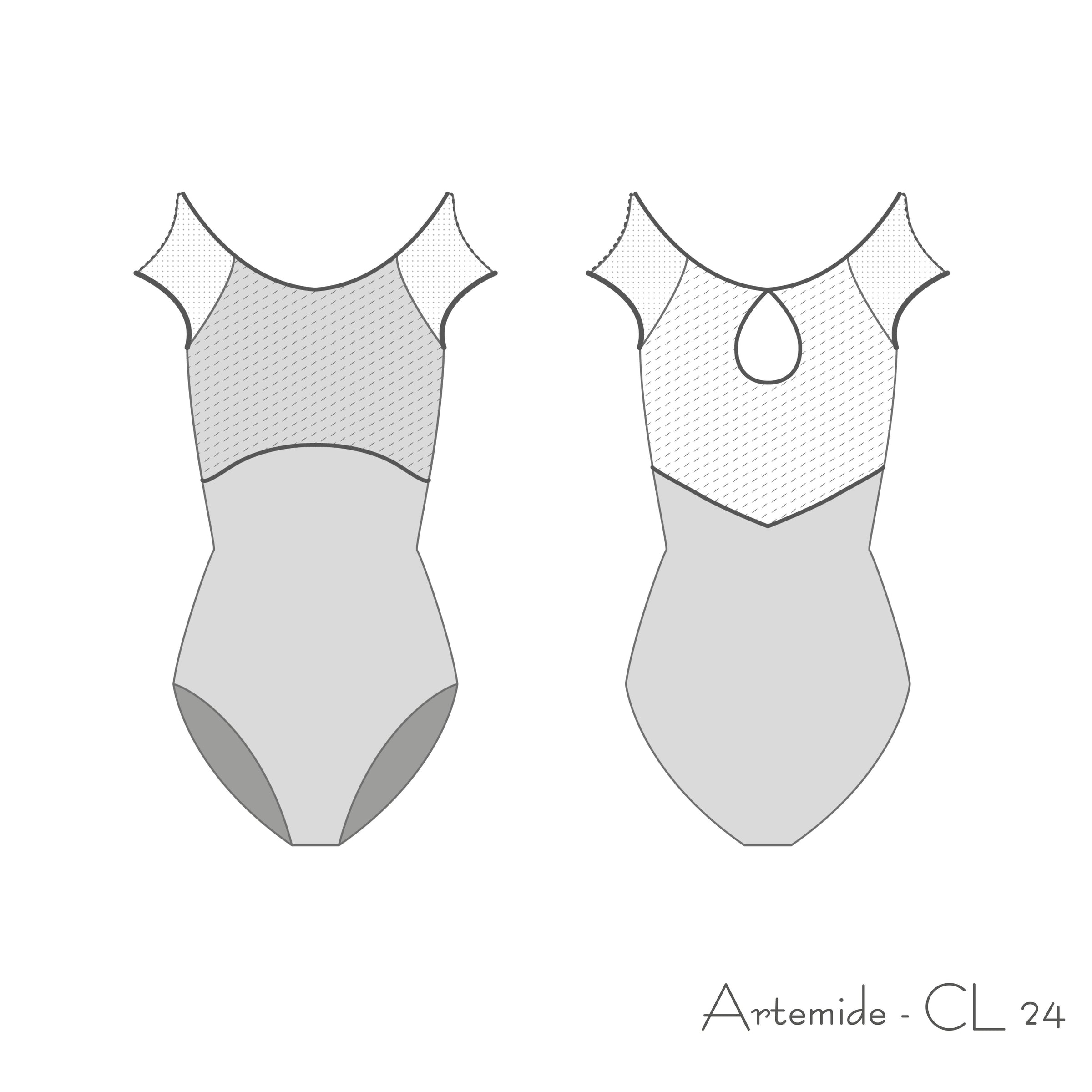 デラロミラノ レオタード クラッシー アルテミス（予約商品）DellaLo' Milano Season 2024 Artemide CL - Dance leotard