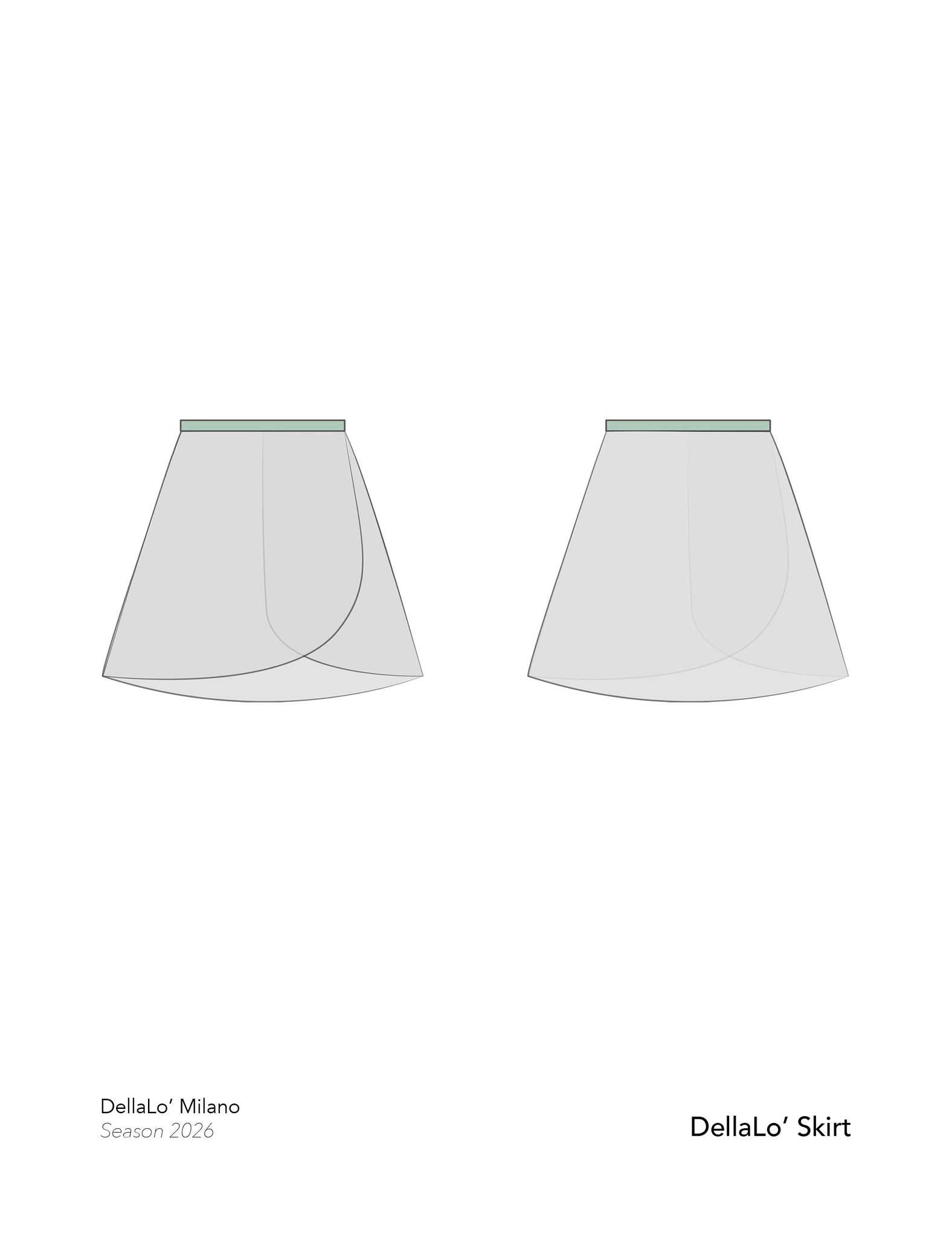 デラロミラノ スカート デラロ DellaLo' Milano DellaLo' Skirt 2026