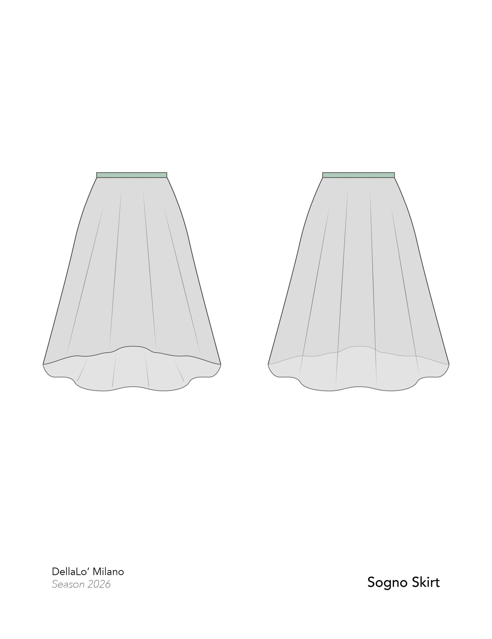 デラロミラノ ソーニョ スカート DellaLo' Milano Sogno Skirt 2026