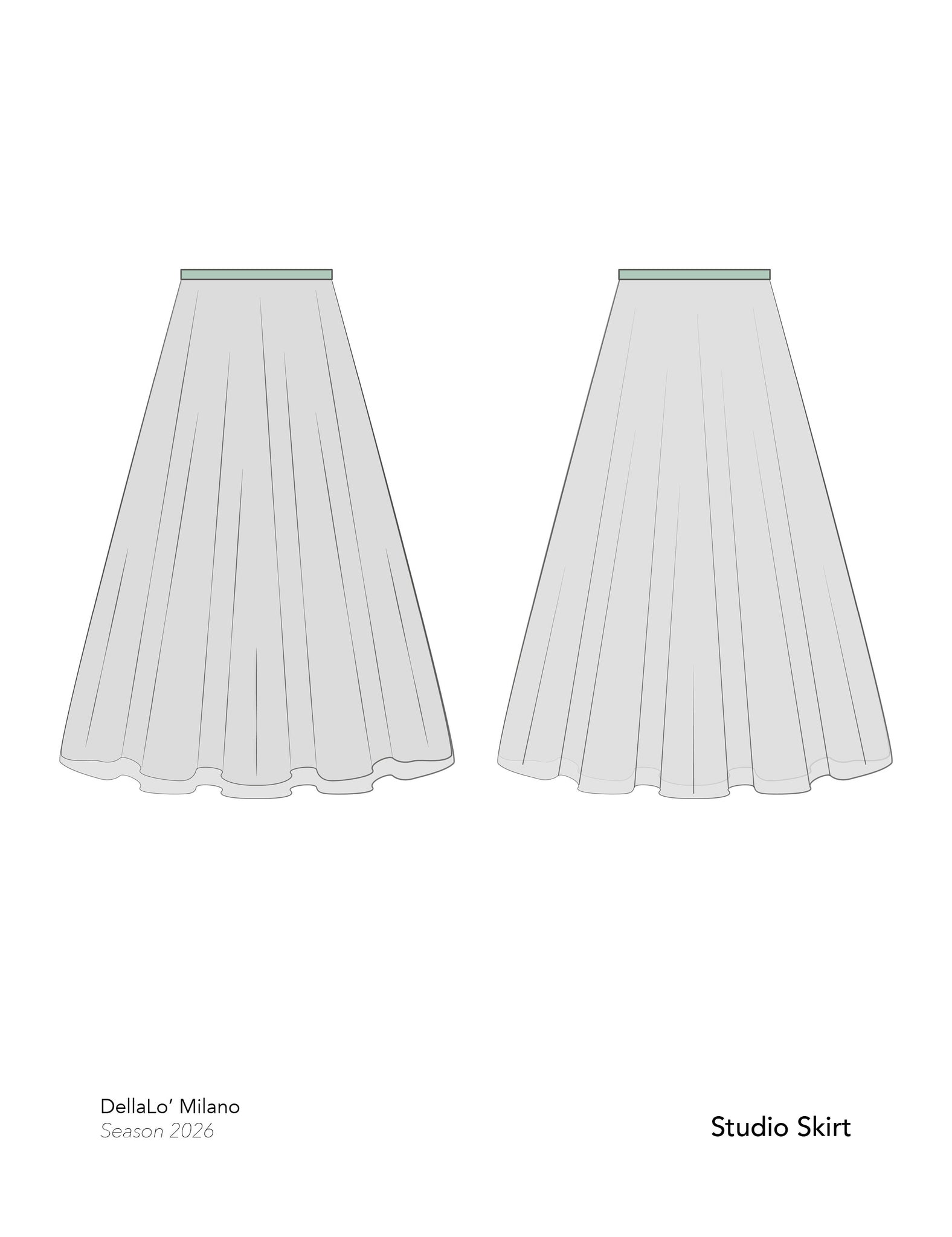 デラロミラノ スタジオ スカート DellaLo' Milano Studio Skirt 2026