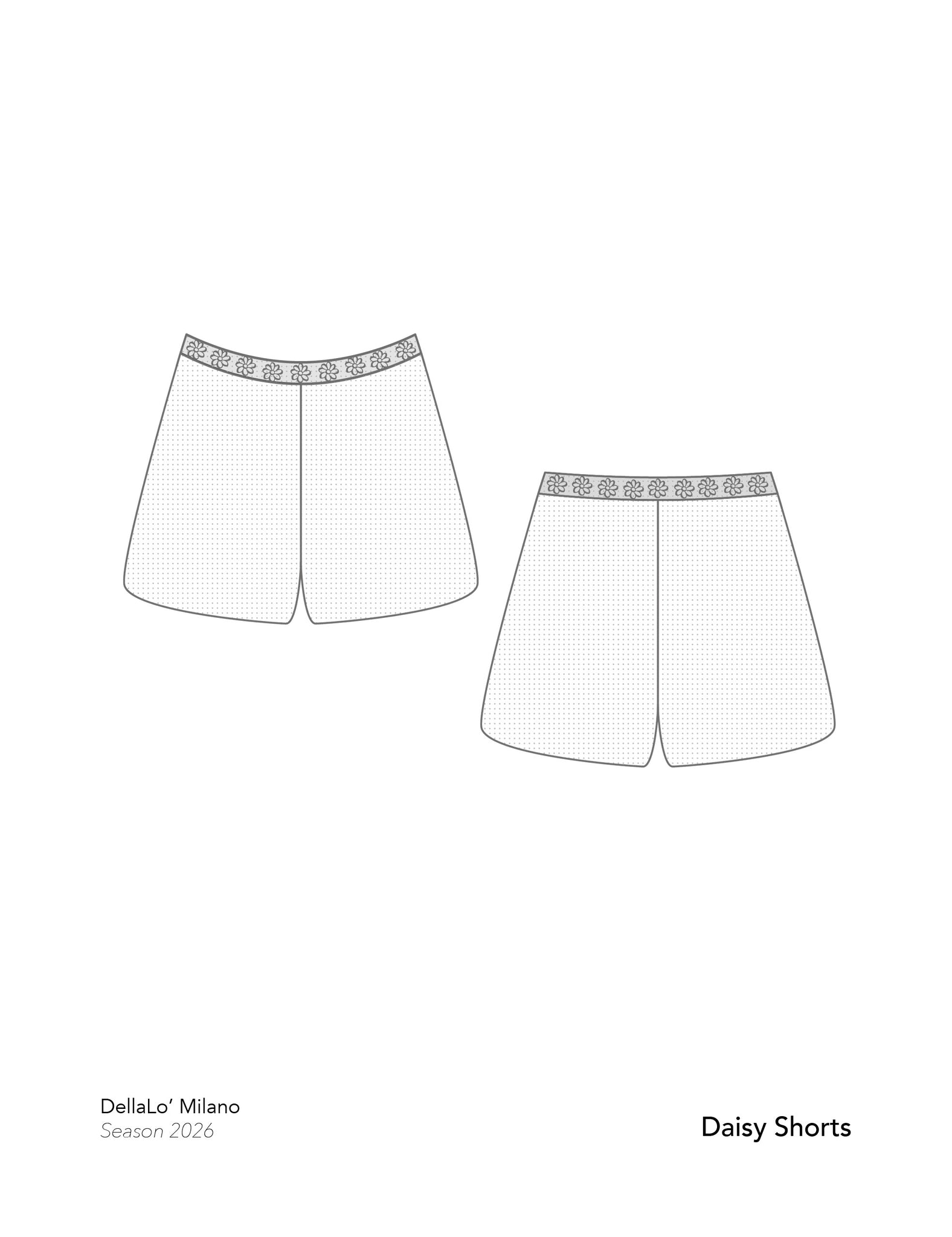 デラロミラノ デイジー ショーツ DellaLo' Milano Daisy Shorts 2026