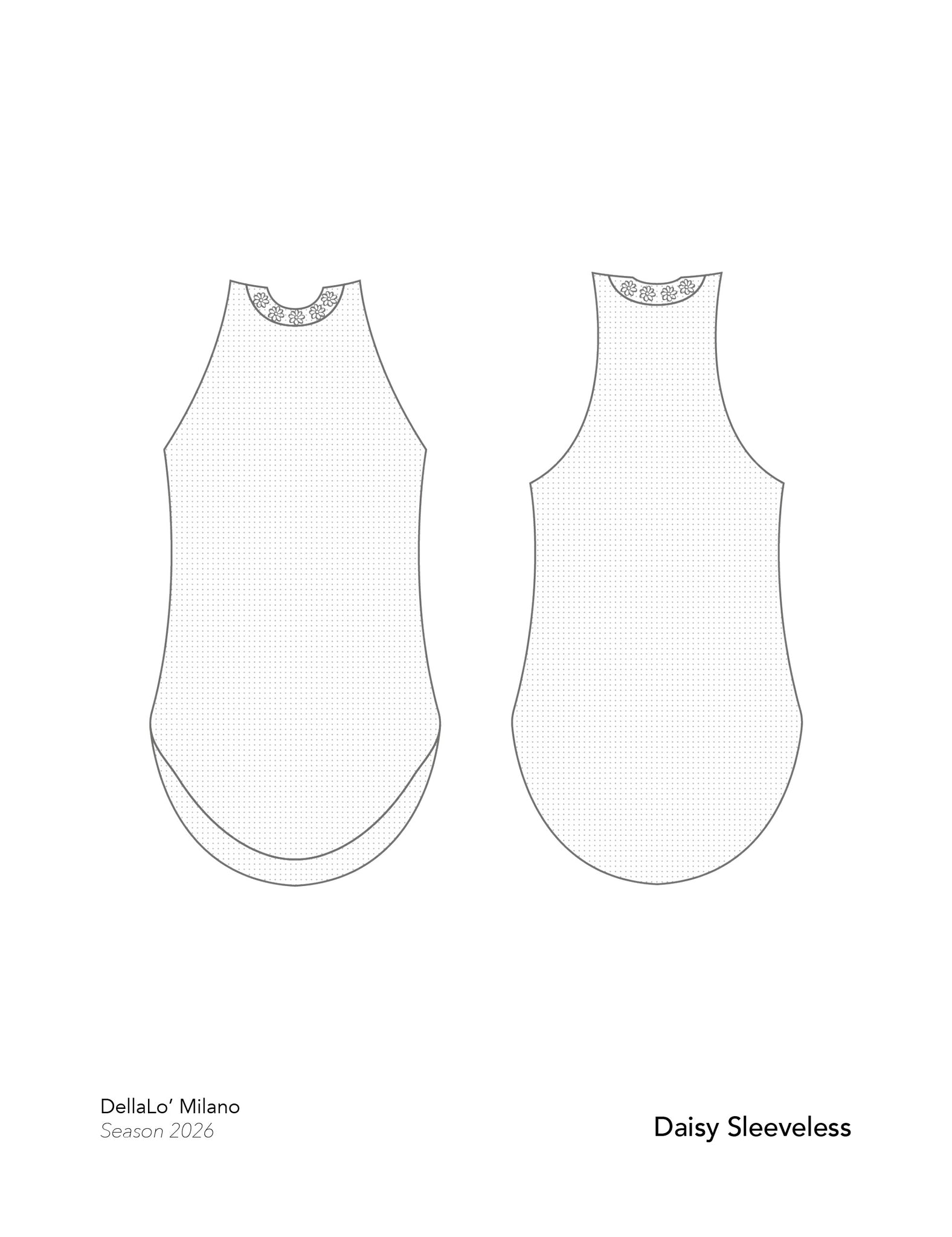 デラロミラノ デイジー ノースリーブトップ DellaLo' Milano Daisy Sleeveless 2026