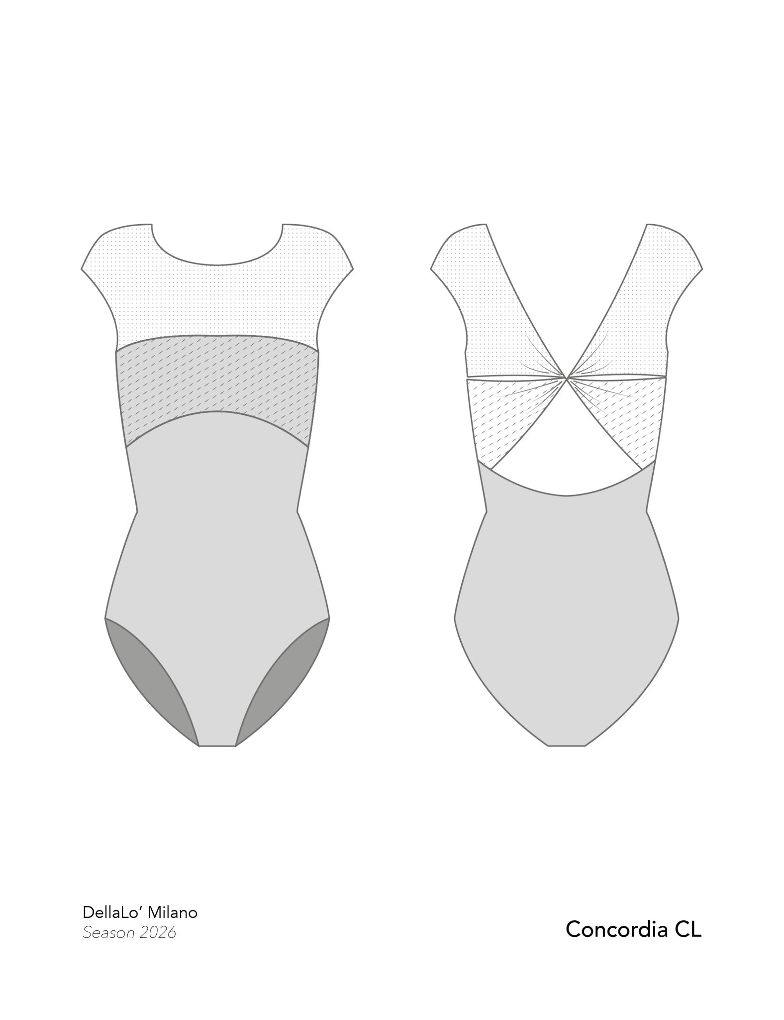 デラロミラノ レオタード コンコルディア DellaLo' Milano Concordia