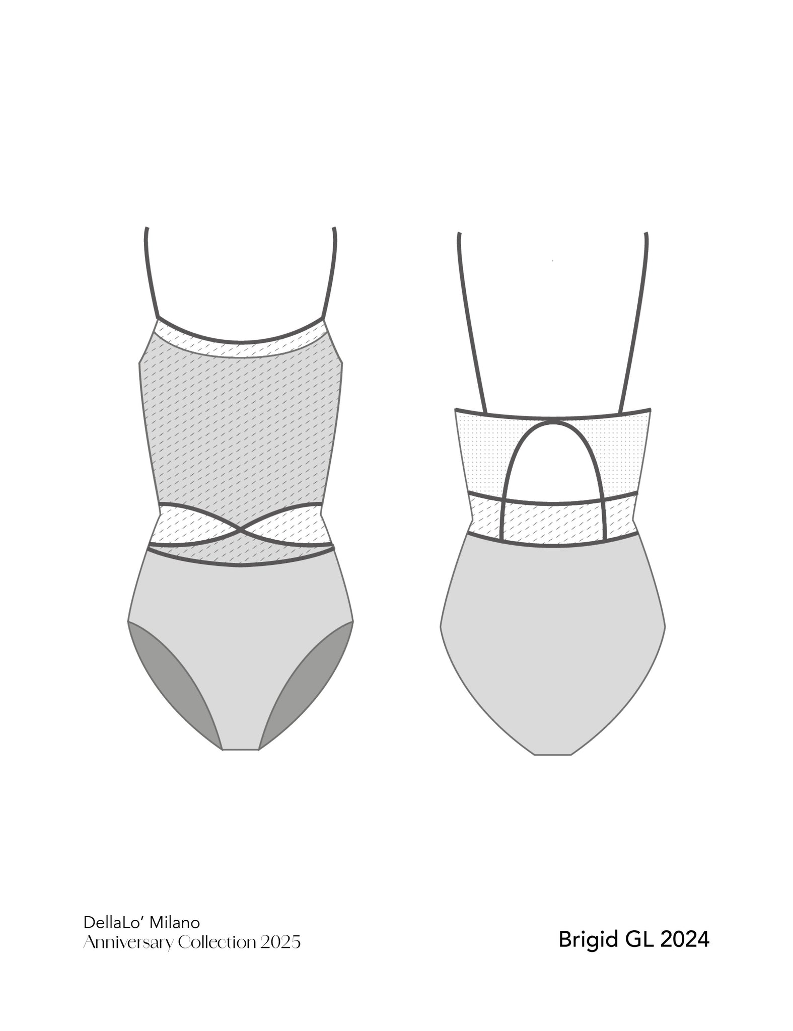 デラロミラノ キャミソールレオタード DellaLo' Milano Brigid GL 2024