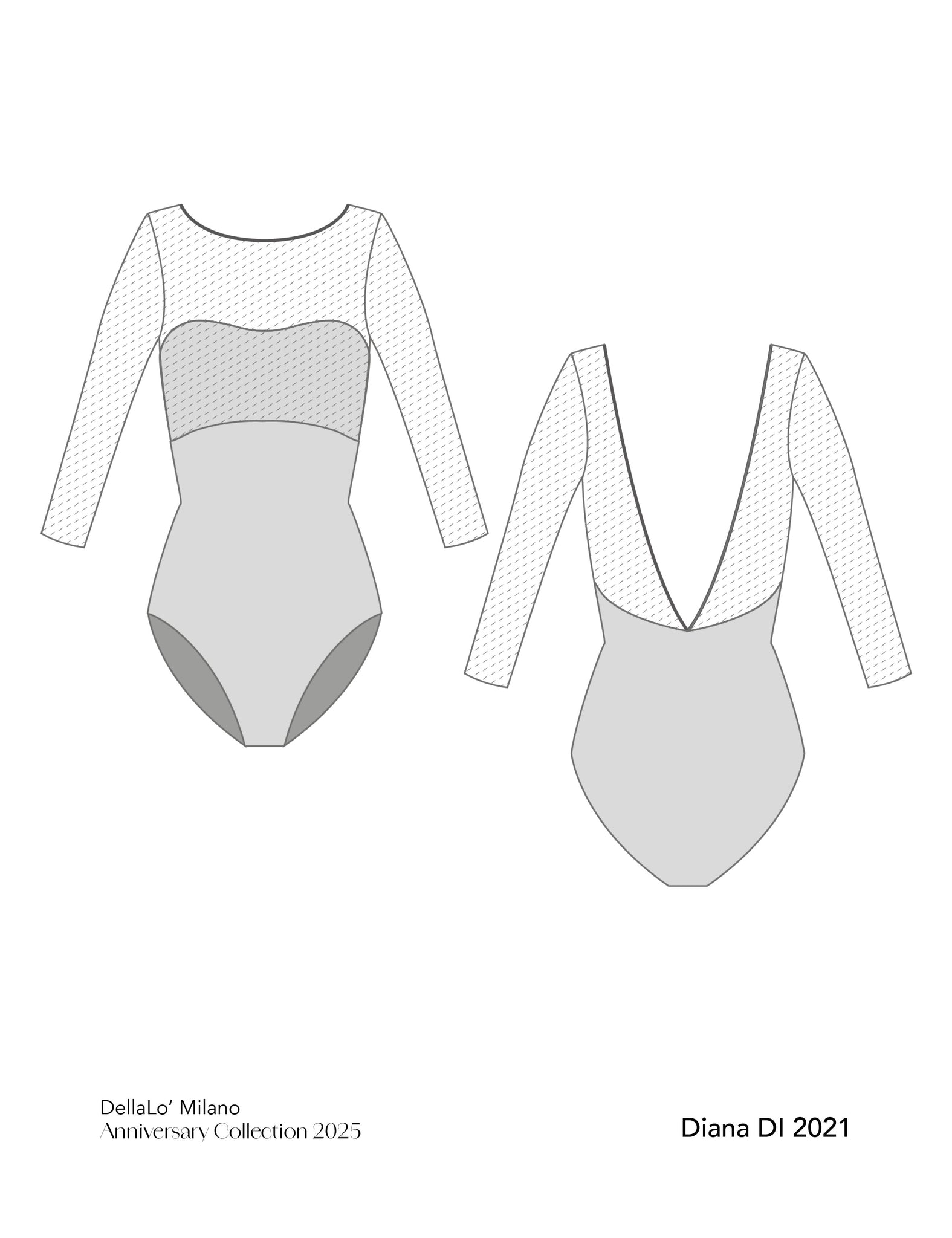 デラロミラノ レオタード DellaLo' Milano Icons 2025 Diana DI 2021 - Dance Leotard