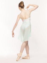 エレベ ダンスウェア ロングハイロースカート Eleve Dancewear Long High-Low Skirt Spearmint Mesh RTW