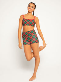 エレベ ダンスウェア クレア ショーツ 5 インチ Eleve Dancewear Claire Shorts 3" Tis The Season RTW