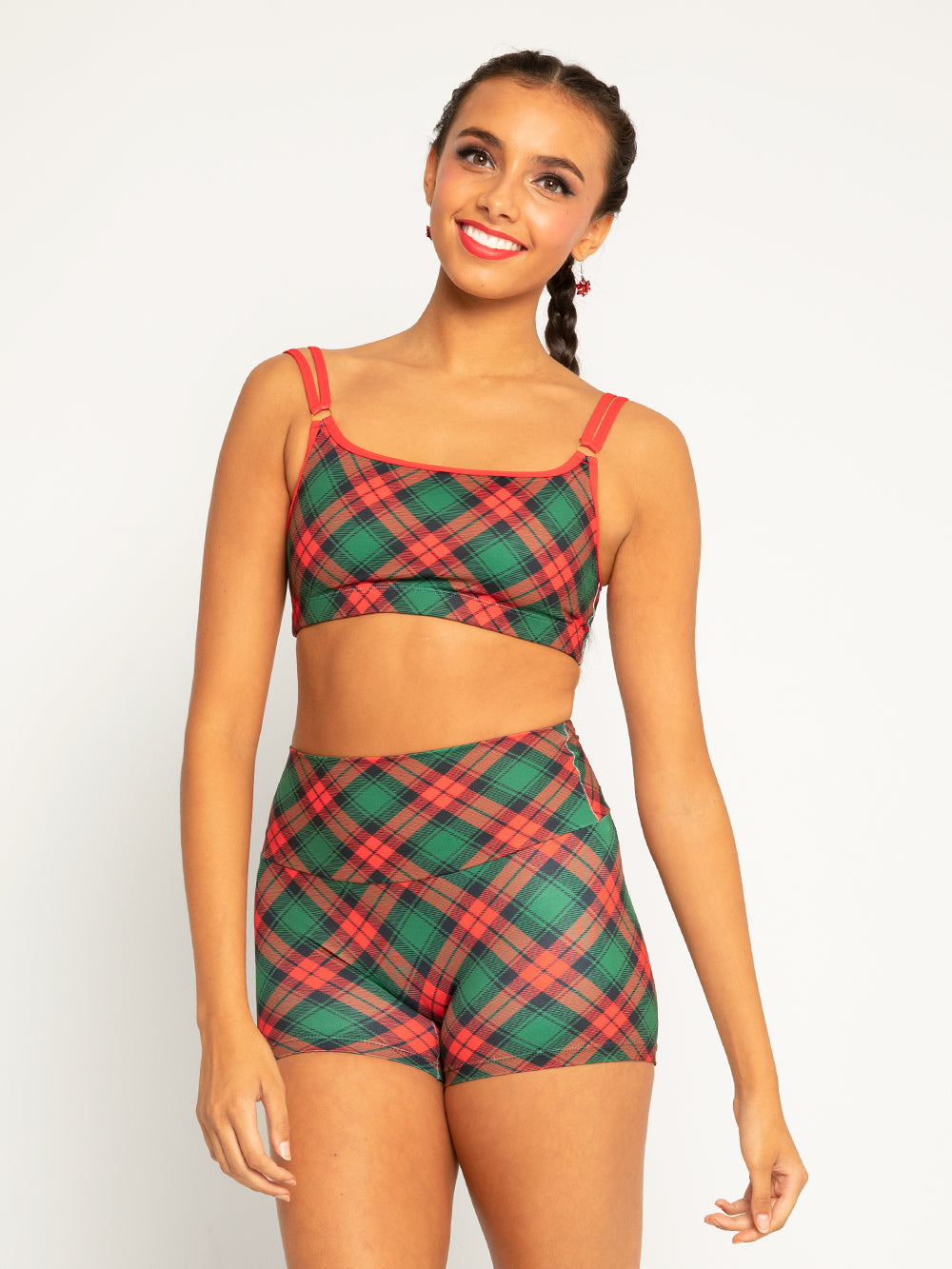 エレベ ダンスウェア クレア ショーツ 5 インチ Eleve Dancewear Claire Shorts 3" Tis The Season RTW
