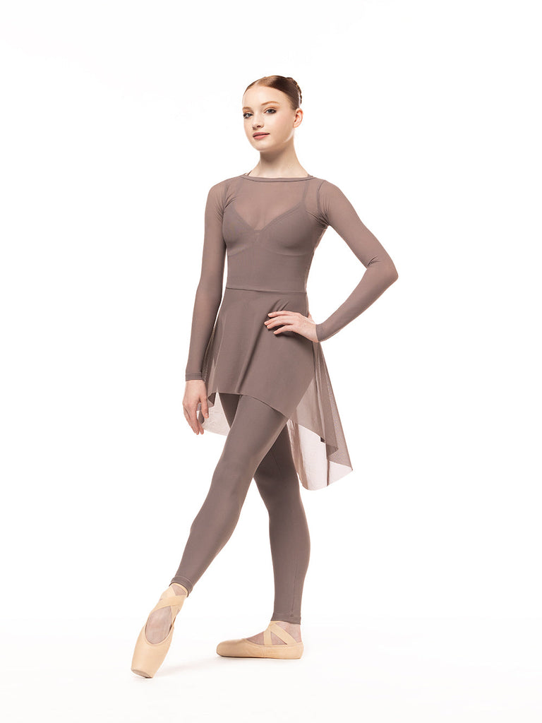 エレベ ダンスウェア ドラマティック・ハイロードレス Eleve Dancewear Everyday Dress Dramatic High-Low Truffle Mesh RTW