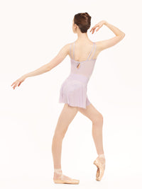 エレベ ダンスウェア アモラスカート Eleve Dancewear Amora Short Skirt Iced Lilac Mesh RTW