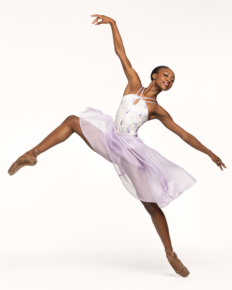 *エレベ ダンスウェア シフォン・リハーサル・スカート Eleve Dancewear Chiffon Rehearsal Skirt Iced Lilac RTW
