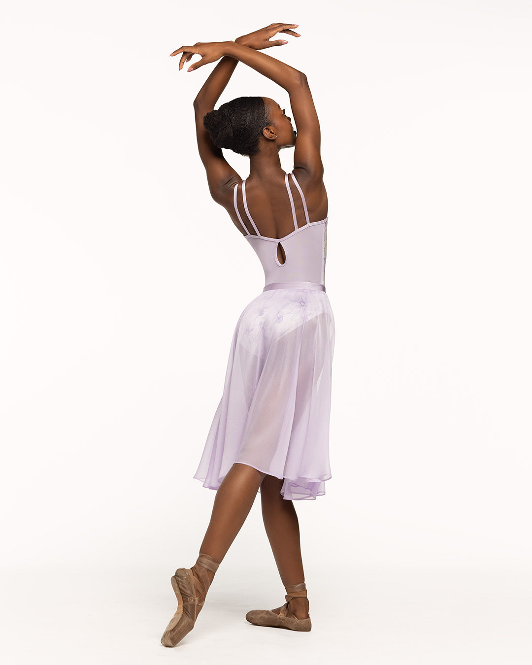 *エレベ ダンスウェア シフォン・リハーサル・スカート Eleve Dancewear Chiffon Rehearsal Skirt Iced Lilac RTW