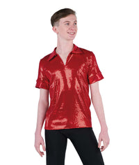 アウィッシュカムトゥルー ダンス衣装 リニアスパンコールガイシャツ A Wish Come True Linear Sequin Guy Shirt