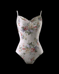 レヴダンス レオタード LEVDANCE Adele sweetheart leotard BEIGE FLORAL