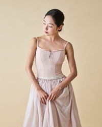 レヴダンス シャーロットレースアップレオタード LEVDANCE charlotte lace-up leotard PALE PINK