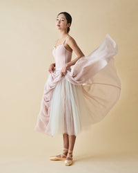 レヴダンス シャーロットレースアップレオタード LEVDANCE charlotte lace-up leotard PALE PINK