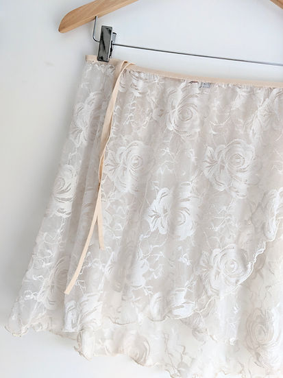 B.S.B.L Wrap Skirt 'Ivory Lace' バレエ巻きスカート 28cm, 33cm, 40cm, 48cm