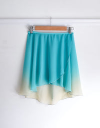 B.S.B.L Mid Length - High Low Skirt Cerrulean Ombre ミッドハイローバレエ巻きスカート 【大人】