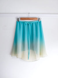 B.S.B.L Mid Length - High Low Skirt Cerrulean Ombre ミッドハイローバレエ巻きスカート 【大人】