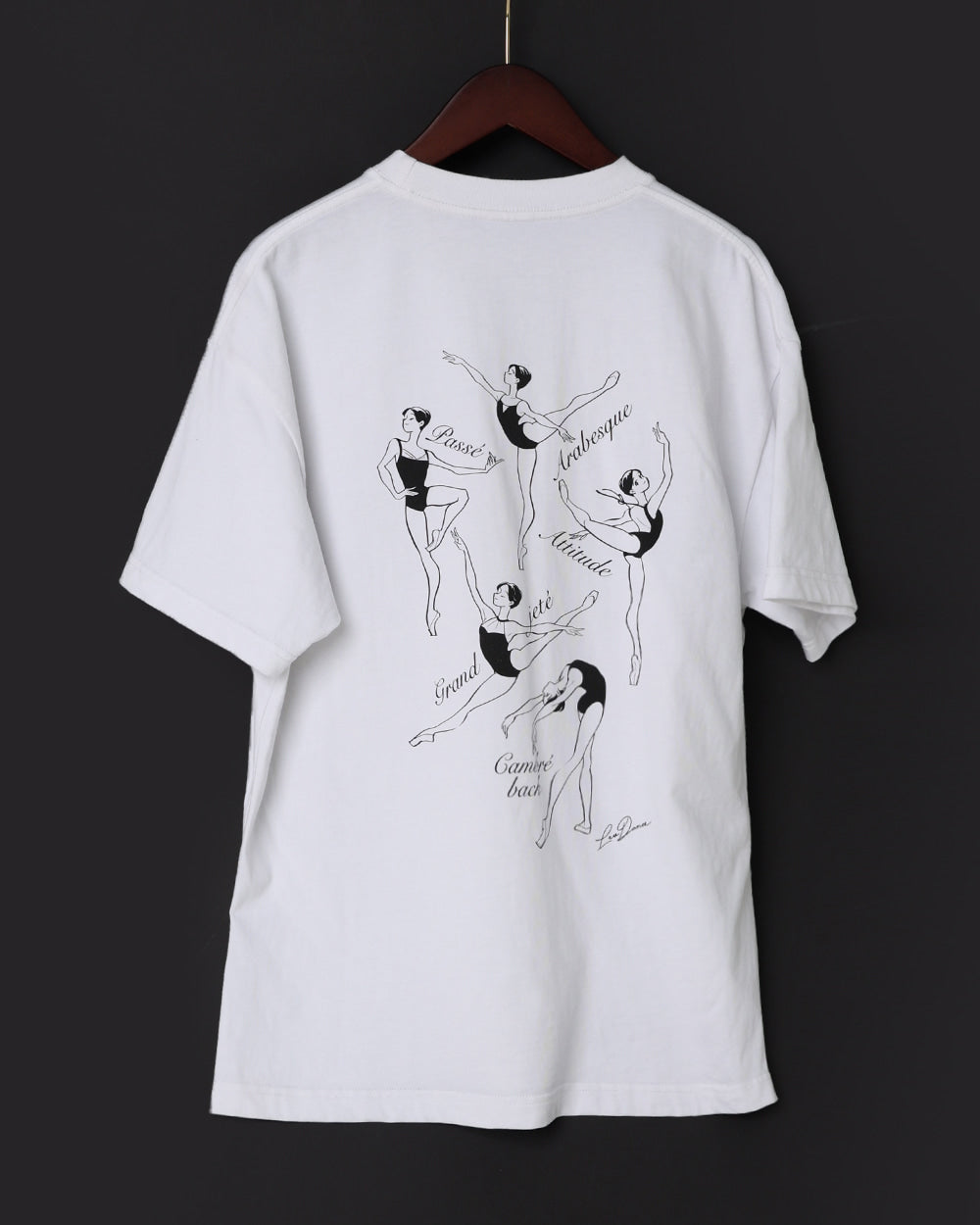 レヴダンス Tシャツ LEVDANCE ballet poses basic tee WHITE – 輸入