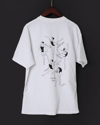 レヴダンス Tシャツ LEVDANCE ballet poses basic tee WHITE