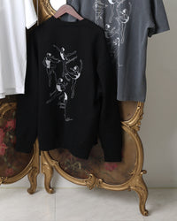 レヴダンス スウェット LEVDANCE ballet poses sweatshirt BLACK