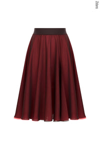 ジダンス リバーシブルリハーサル スカート ZIDANS Two-sided Rehearsal Skirt - Chocolate/Barbariska